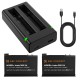 K&F Concept Insta 360 X4 Battery Pack- 2 Batteries + Dual Charger K&F Concept Insta 360 X4 Battery Pack- 2 Batteries + Dual Charger
